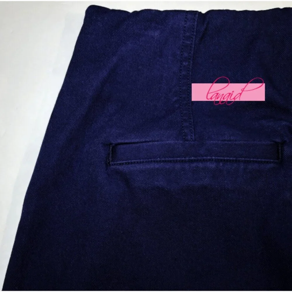 Spanx Stretch Twill Mini Skirt Lapis Blue High-Rise Waist Denim A-Line Stretchy